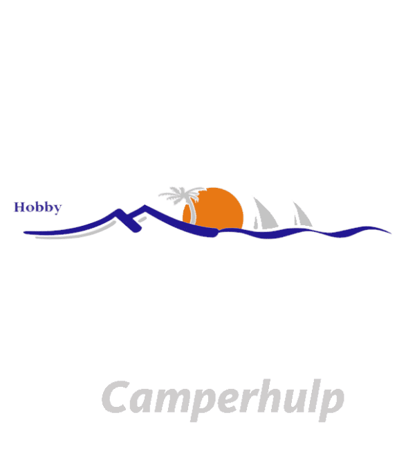 Hobby Vakantie Sticker Zijkant Grijs Caravan