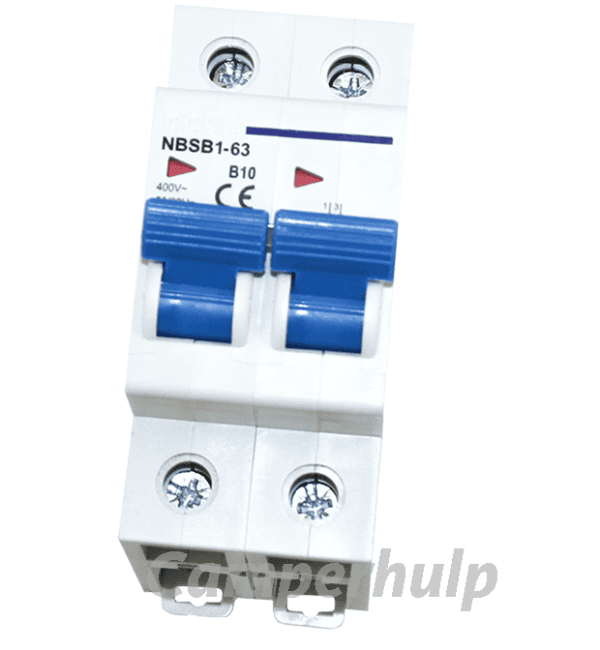 Dubbelpolige zekeringautomaat B10A