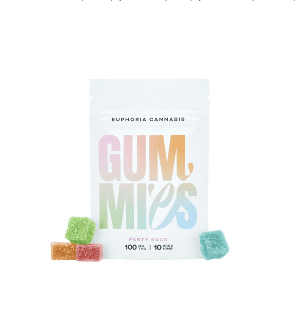 This is an image of 100mg THC Gummies - Euphoria Party Pack