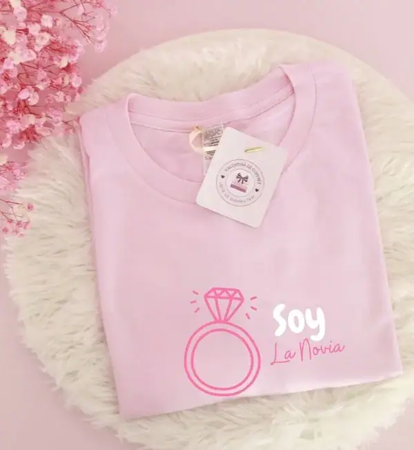 Camiseta Despedida de Soltera Anillo Rosa
