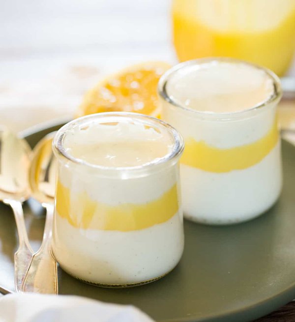 yogurt parfait with lemon curd