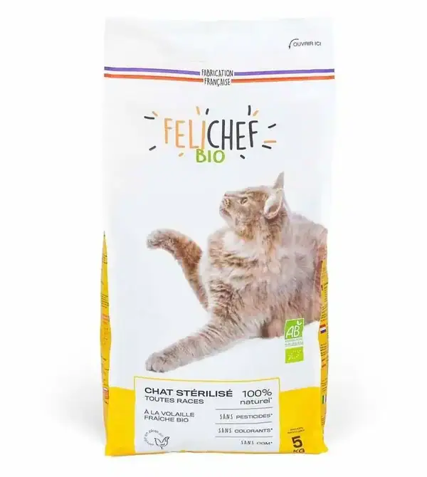 Felichef Croquettes BIO pour Chat Stérilisé 5 Kg