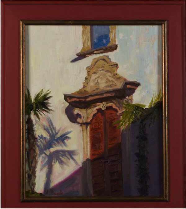plein air oil painting san gerardino landscape light atmosphere framed