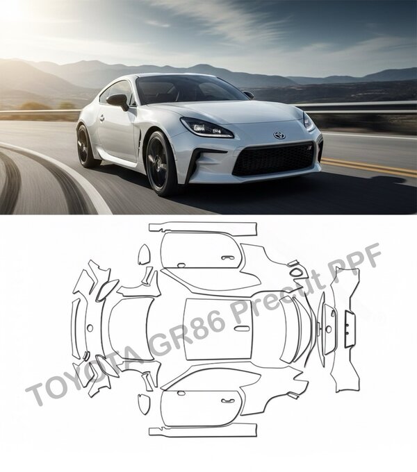 【車種別 カット済み PPF】トヨタ GR86 TPUプロテクションフィルム フルボディセット