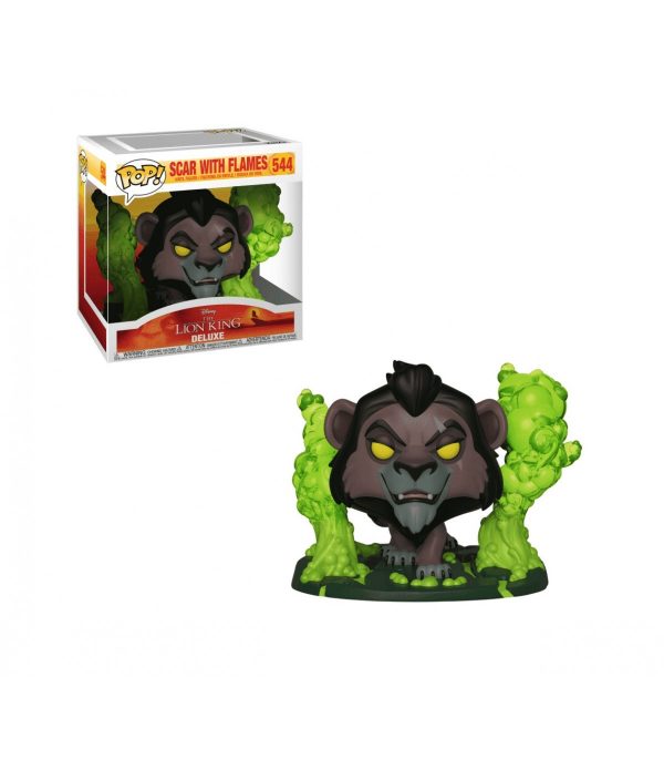 Figurine Funko Pop Deluxe / Scar With Flames 544 / Le Roi Lion / Disney / Funko Spécial édition