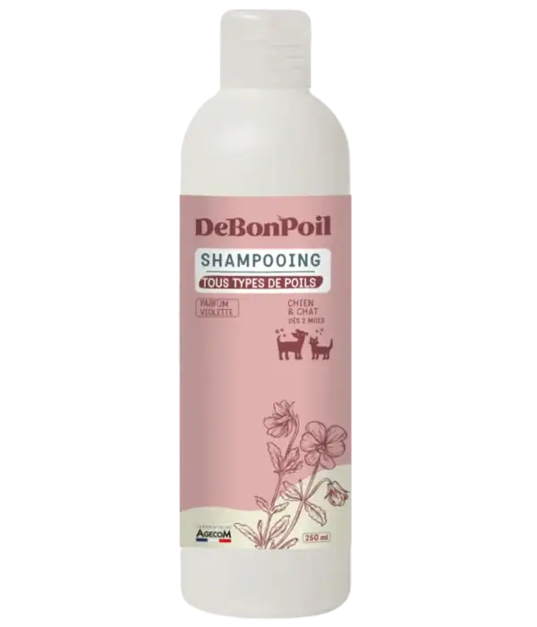 DeBonPoil Shampooing Tous Types de Poils Chien Chat – 250 mL