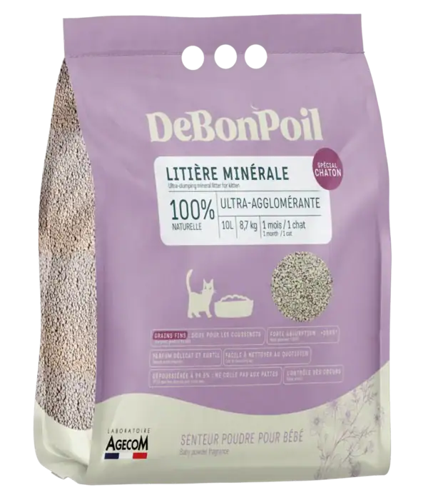 DeBonPoil Litière Minérale Chaton – 6 L