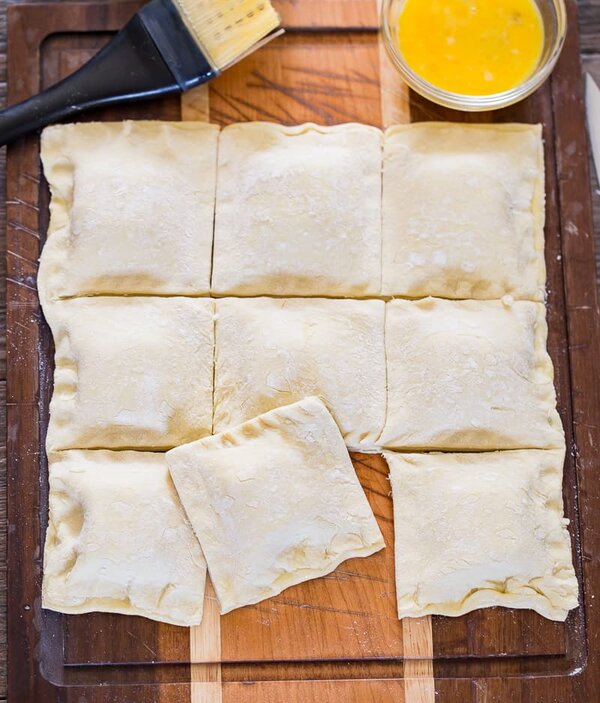 croissants made with puff pastry