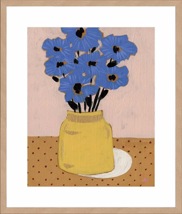 Blossoming Blues - 10cm Mount Board - Image 2