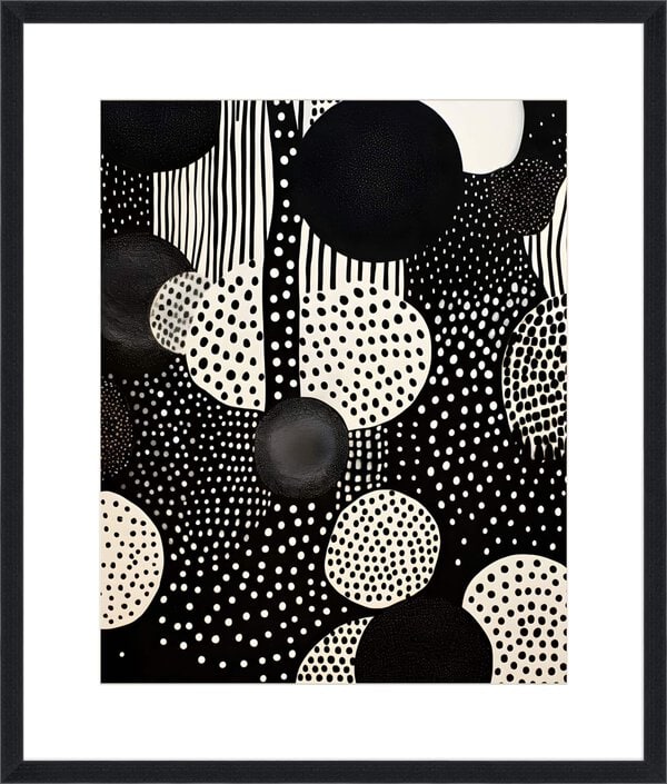 Black and White Abstract I - 10cm Mount Board - Image 5