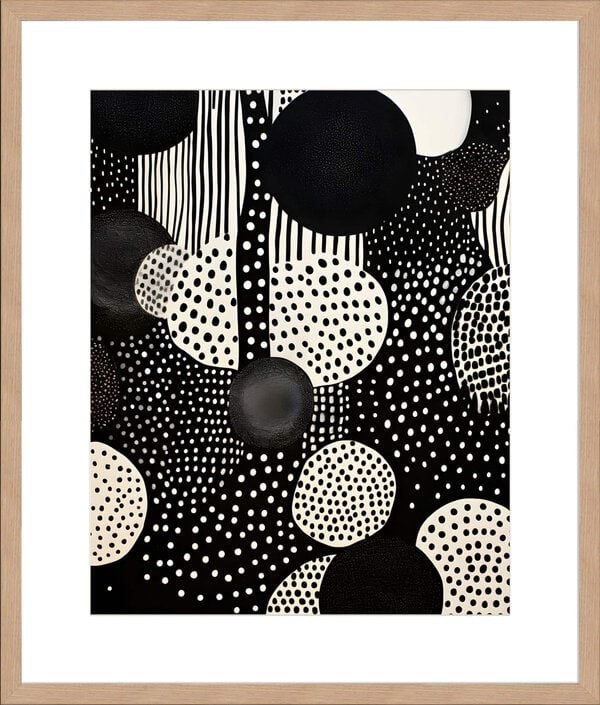 Black and White Abstract I - 10cm Mount Board