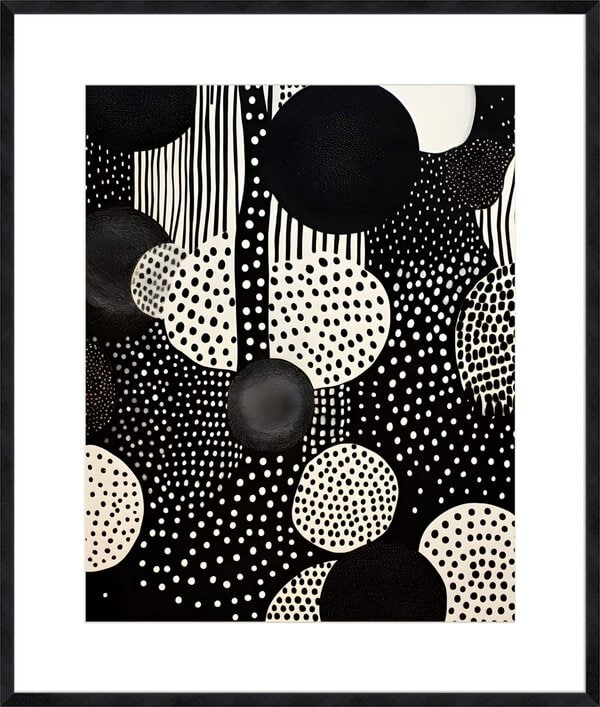 Black and White Abstract I - 10cm Mount Board - Image 2