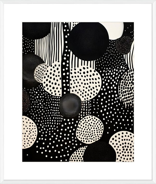 Black and White Abstract I - 10cm Mount Board - Image 3