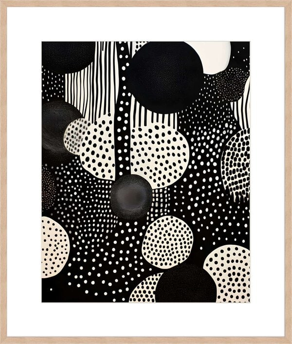 Black and White Abstract I - 10cm Mount Board - Image 4