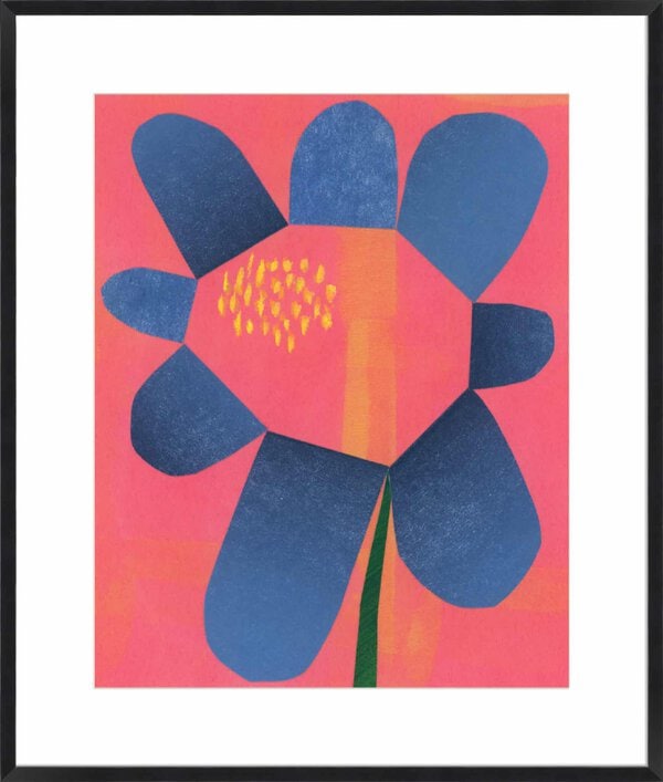 Flower Collage 3 - 10cm Mount Board Box Black