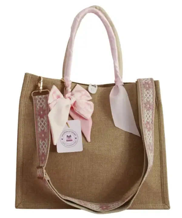 Bolso personalizado – Estilo Yute natural artesanal