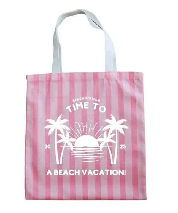 Bolsa Tote Bag Algodón Beach Vacation