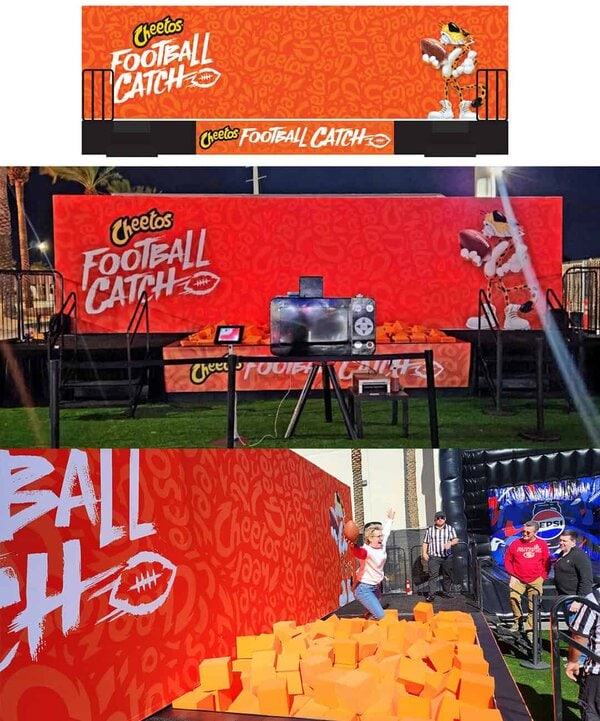 Football Dive  Photo Op rental for events in Los Angeles, Orange County, and nationwide