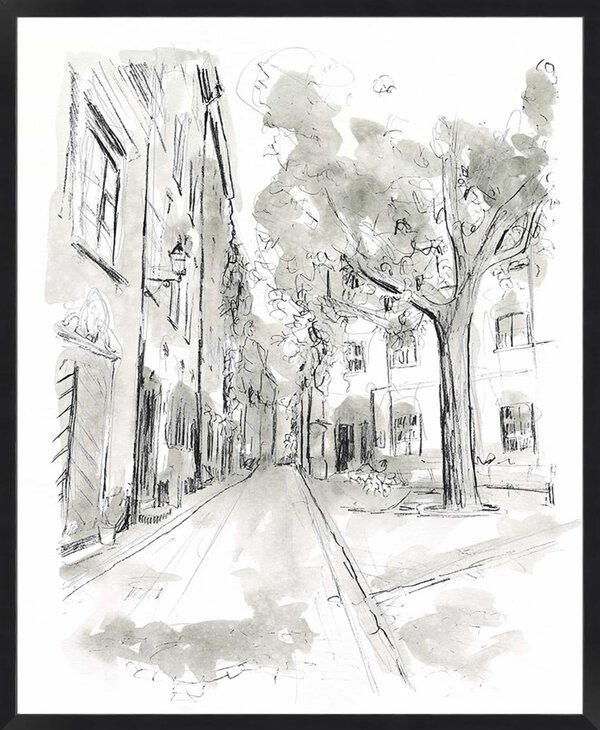 European City Sketch II - Framed to Edge - Image 3