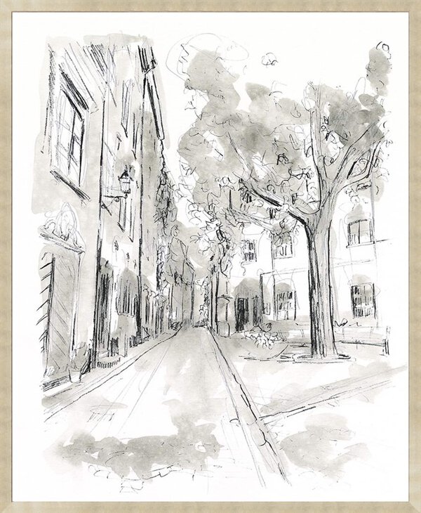 European City Sketch II - Framed to Edge - Image 4
