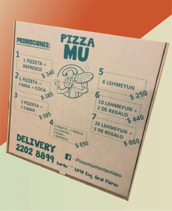 Caja para pizzas 36x36x4