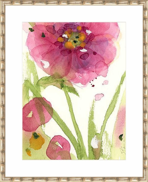 Pink Wildflower - 10cm Mount Board - Image 3