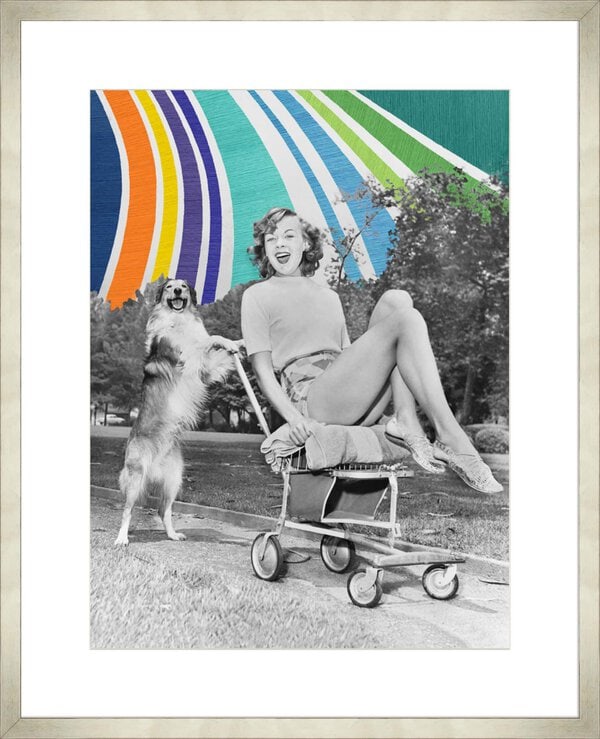 A Day at the Beach - 10cm Mount Board Med. Box Champagne