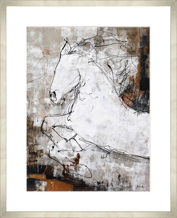 Contour Horse 3 - 10cm Mount Board Med. Box Champagne