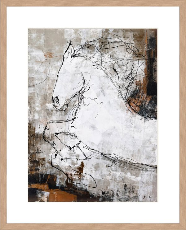 Contour Horse 3 - 10cm Mount Board Lg. Box Natural