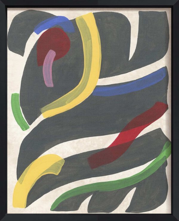 Canasta III - Canvas on Board Black Shelf
