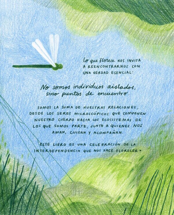 lo que florece contraportada
