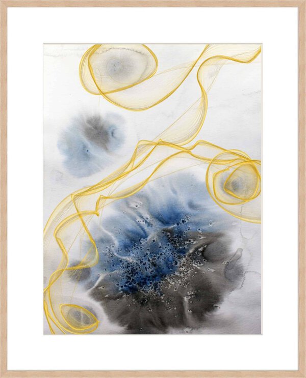 Coastal Watercolor Abstract IV - 10cm Mount Board - Image 3