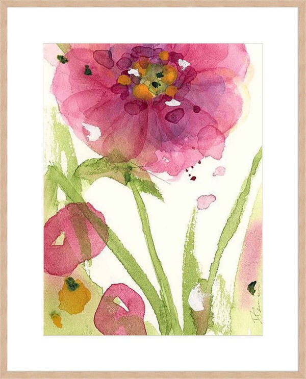 Pink Wildflower - 10cm Mount Board - Image 4