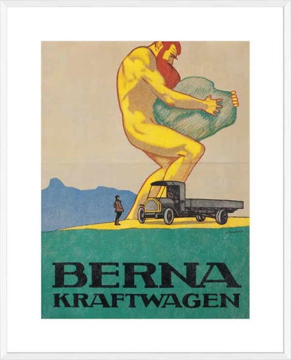 Berna Kraftwagen Emil Cardinaux - 10cm Mount Board Box White