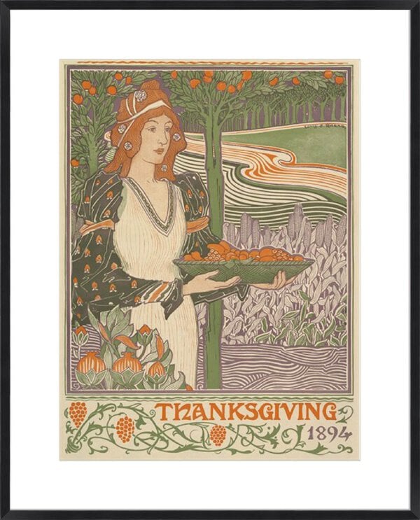 Thanksgiving Louis Rhead - 10cm Mount Board Box Black