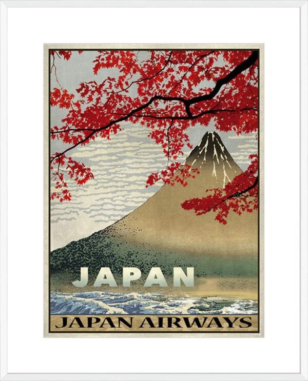 Vintage Travel Japan - 10cm Mount Board Box White