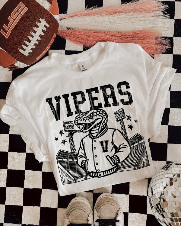 Vipers School Mascot Football Design