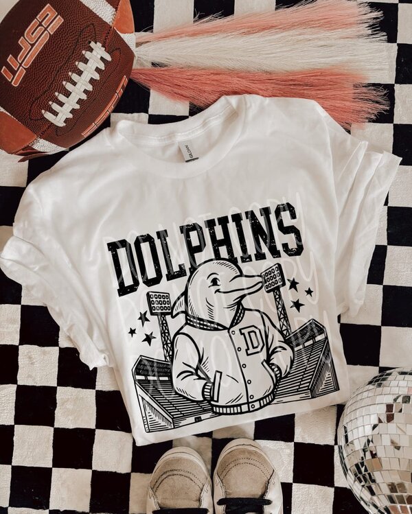 Dolphins School Mascot Football Design