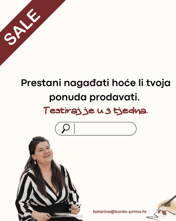 Postavi i testiraj dobitnu ponudu u 3 tjedna