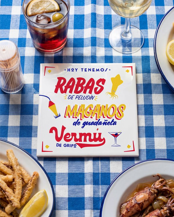 Azulejo "Rabas y Vermú"
