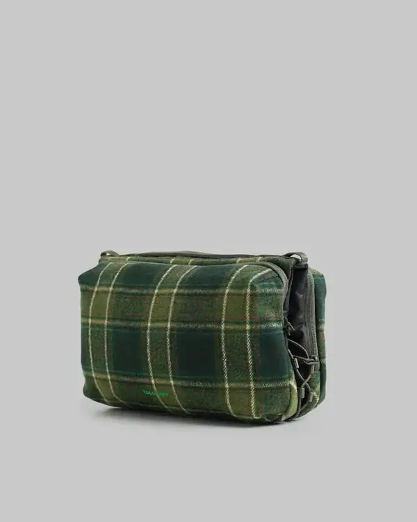 Bolso grande "Bottle Sacoche" green check