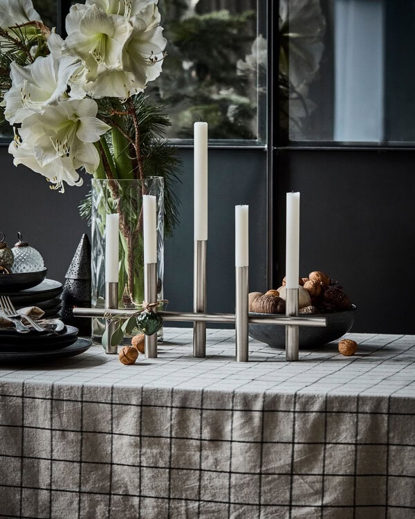 Candelabro "HDMaxi" 5 velas plata