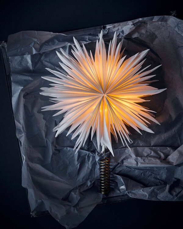 Tope para árbol "HDGant" flor de papel con luces