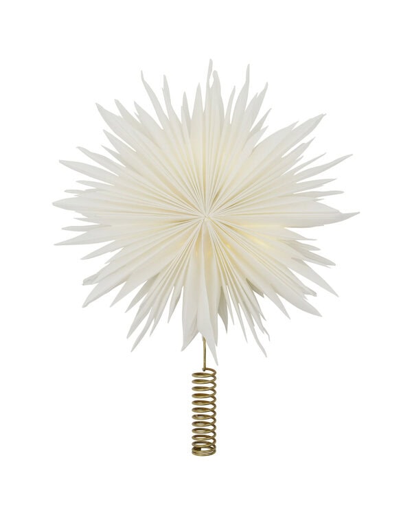 Tope para árbol "HDGant" flor de papel con luces - Imagen 3