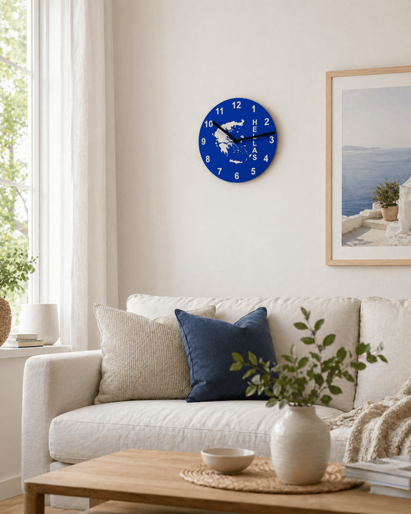 Wanduhr „Hellas“ – stilvolle Griechenland-Liebe für deine Wand – Bild 2