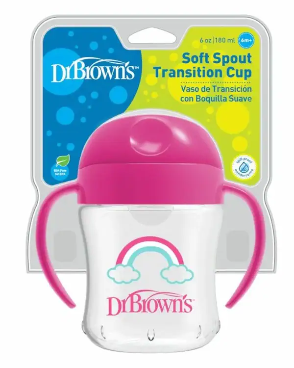 Dr Brown's - goblet transition 180ml avec poignées 6M+