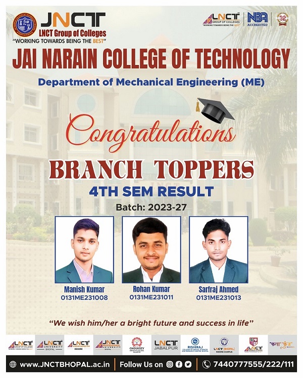 4th Sem Toppers Result