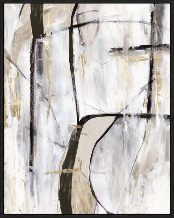 Black Stroke I - Canvas Gallery Black
