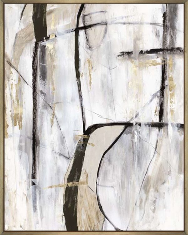 Black Stroke I - Canvas Gallery Champagne