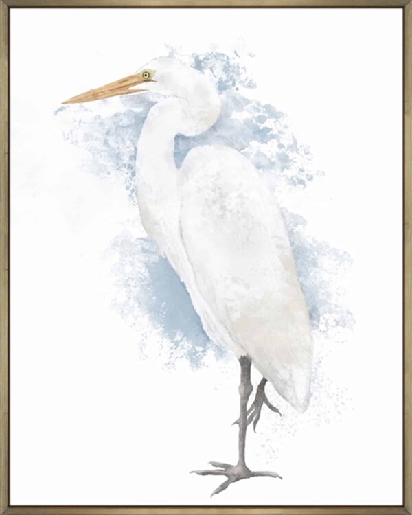Coastal Heron I - Canvas Gallery Champagne